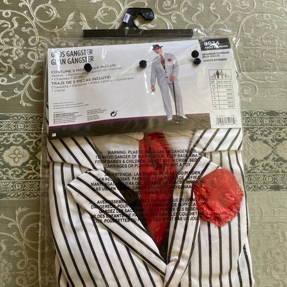 GANGSTER "BIG GANGSTA" 5PC ADULT COSTUME SIZE STANDARD 🌟NWT🌟 - Picture 8 of 13